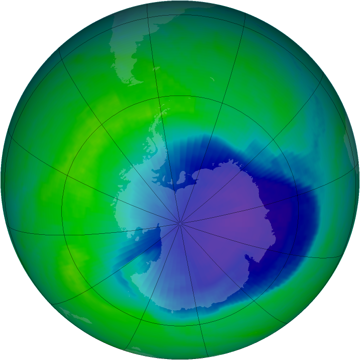 Ozone Map 2001-11-19